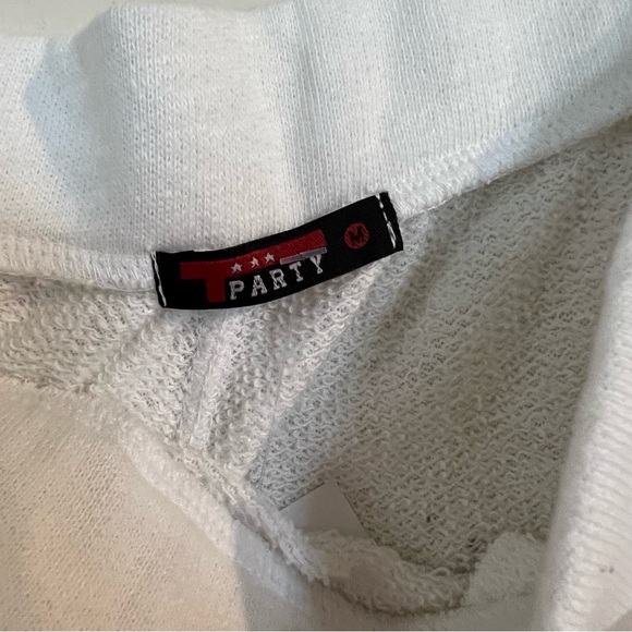NWT T-Party Hand Painted Poker Jogger Pants - White M - Picture 15 of 15
